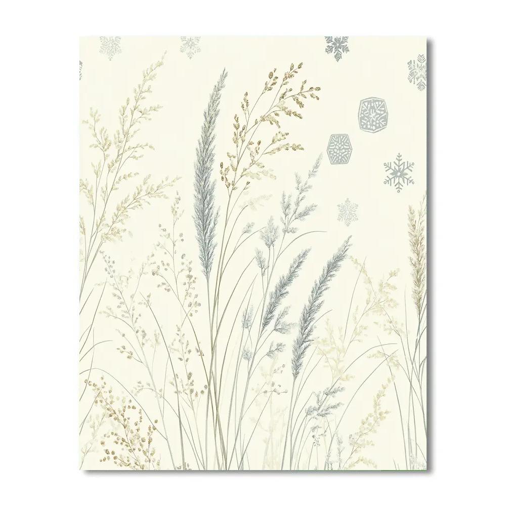 Gustav Klimt Inspired Golden Frost On Winter Meadow Numbered painting kits