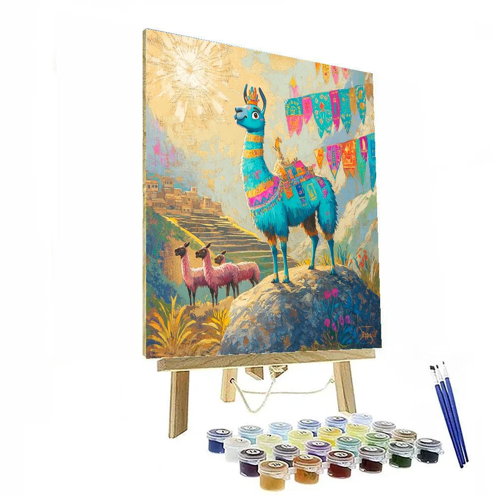 Kuzco Llama Hilltop Disney Inspired paint by numbers