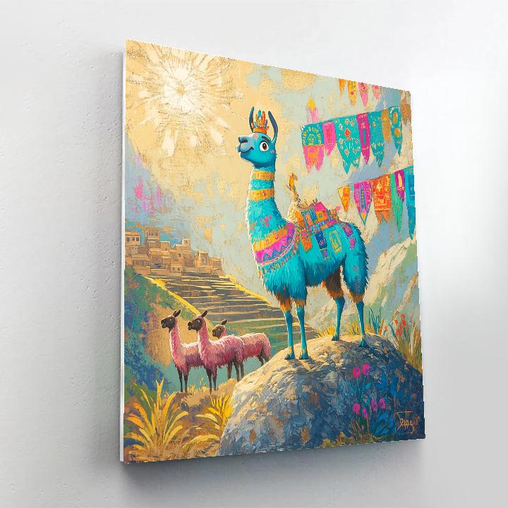 Kuzco Llama Hilltop Disney Inspired paint by numbers
