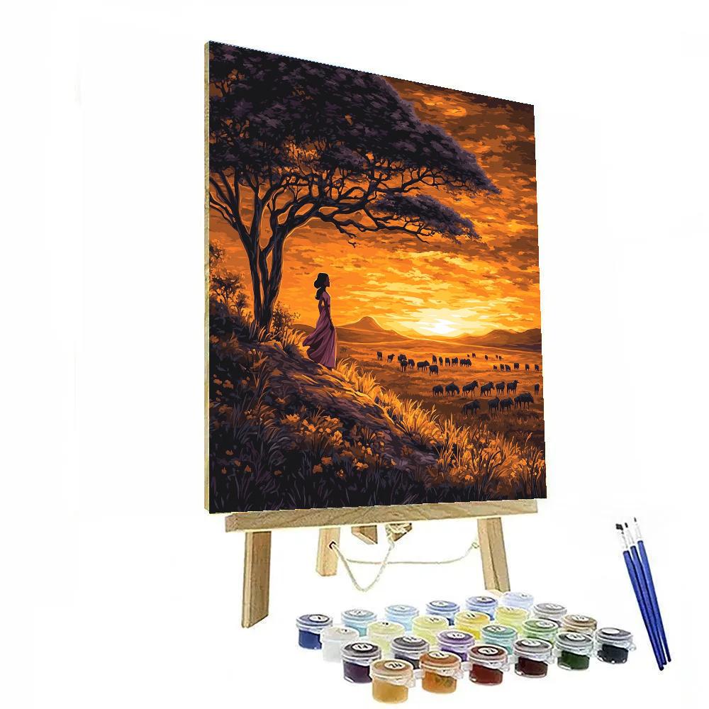 Nala Sunset Stroll Disney Inspired Paint by numbers kits