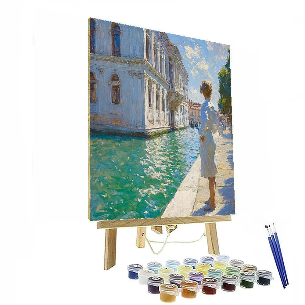 John Singer Sargent Inspired Venetian Canal Portrait Paint by numbers art