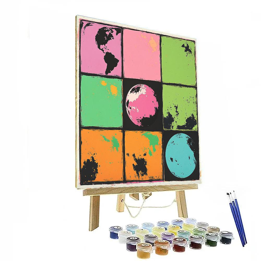 Andy Warhol Inspired Pop Planet Series Painting by numbers kit
