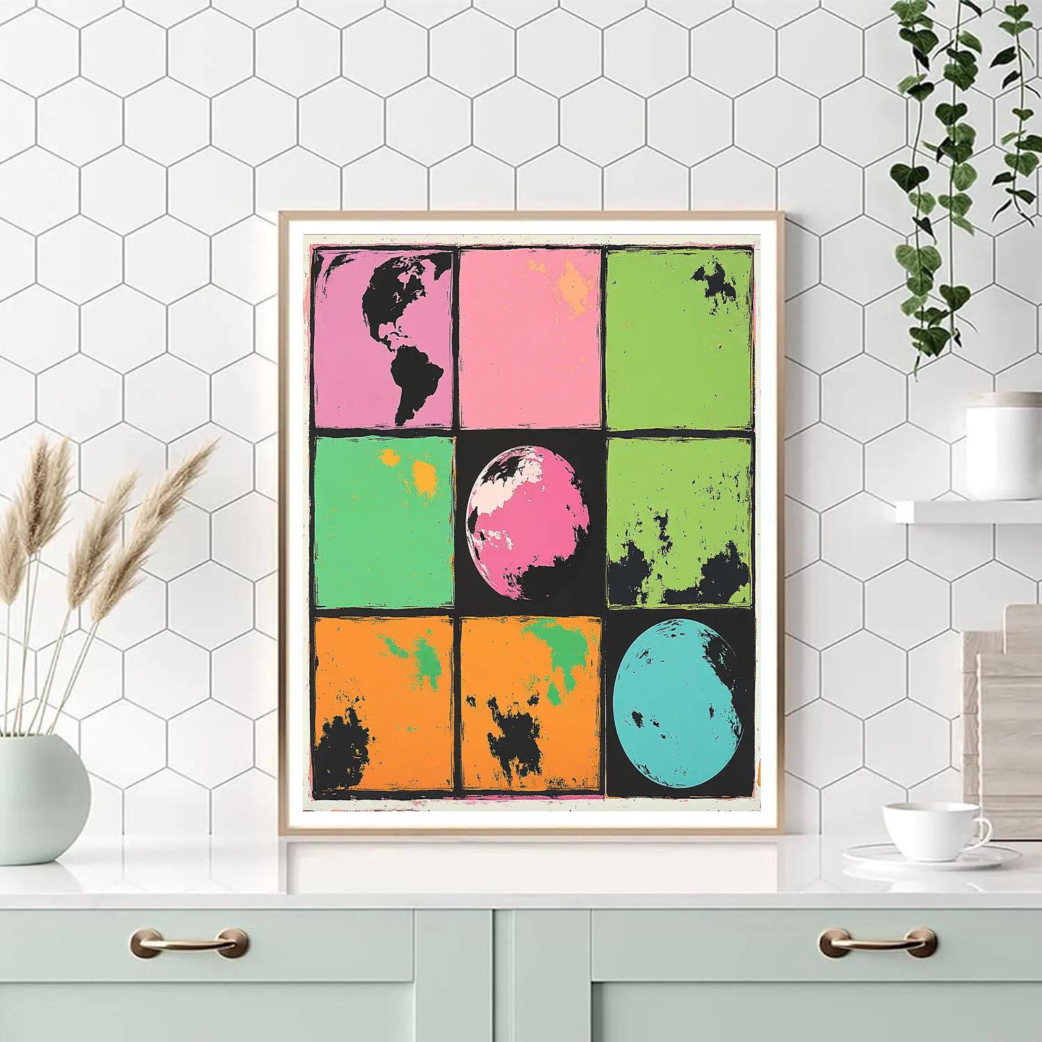 Andy Warhol Inspired Pop Planet Series Painting by numbers kit