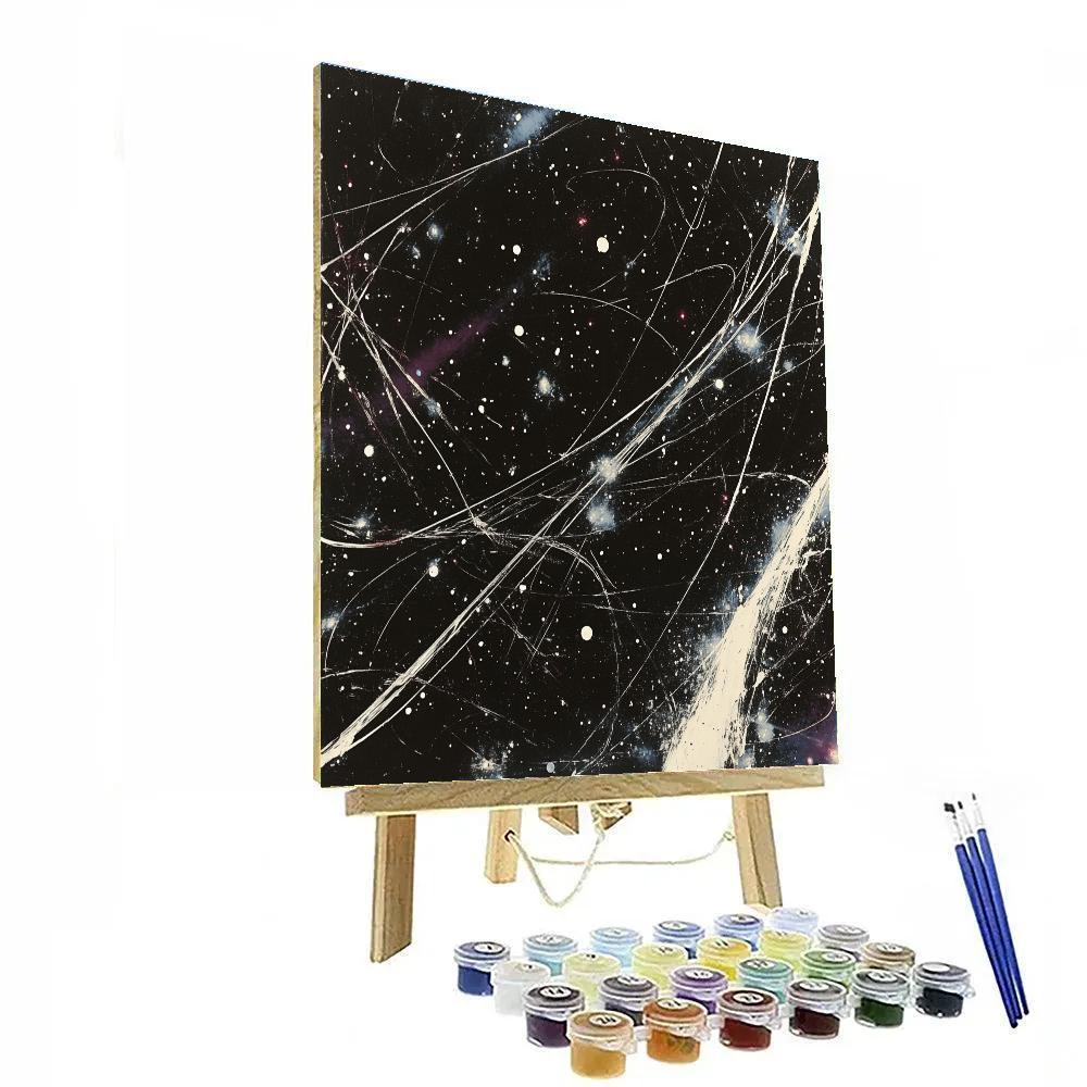 Jackson Pollock Inspired Galactic Web Numbered painting kits