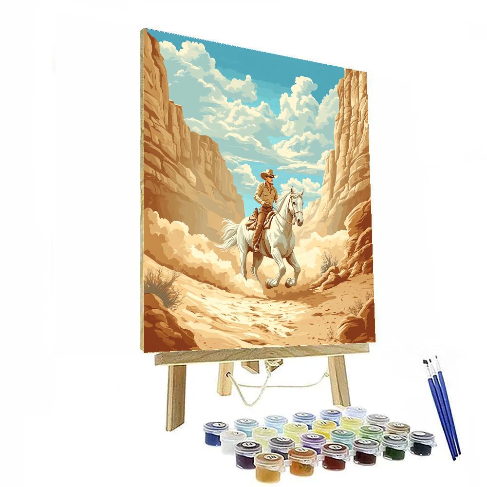 The Lone Ranger Horse Rescue Disney Inspired Paint by numbers art