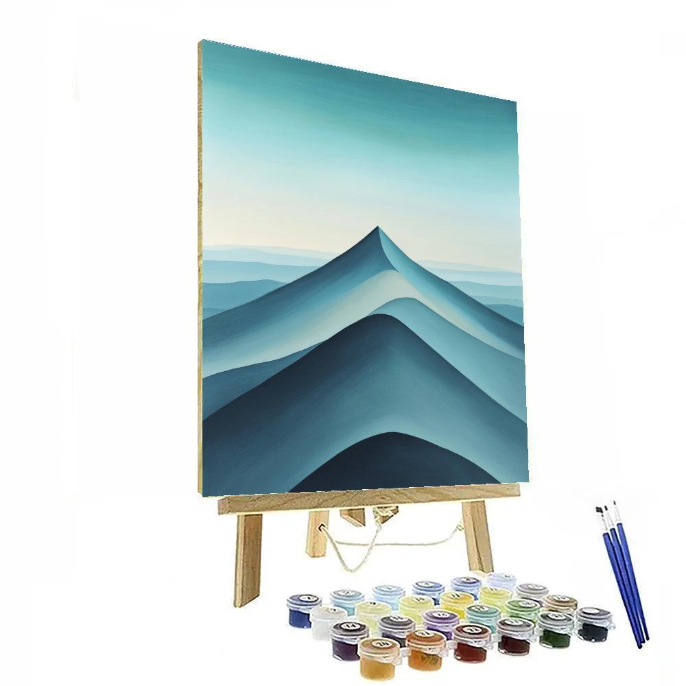 Georgia OKeeffe Inspired Abstracted Mountain And Sky Number painting