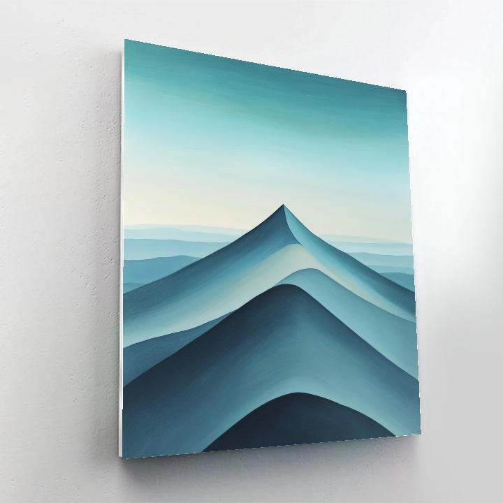 Georgia OKeeffe Inspired Abstracted Mountain And Sky Number painting