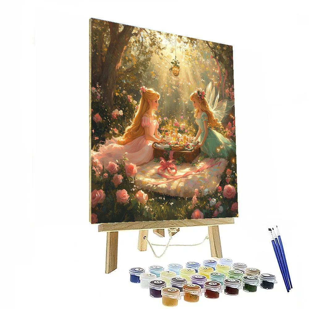 Aurora And Flora Garden Picnic Disney Inspired Paint by numbers kits