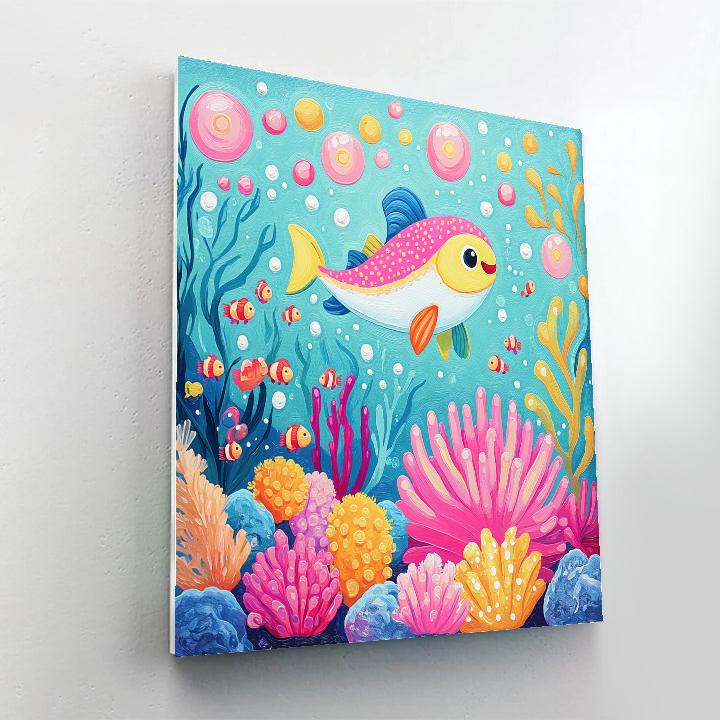 Flounder Coral Chorus Disney Inspired paint by color