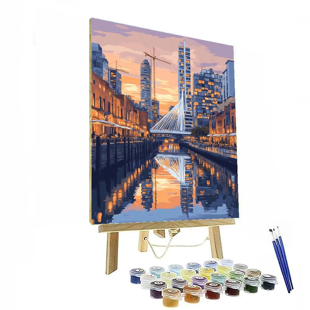 Puerto Madero Waterfront Walk Buenos Aires Argentina painting number kit