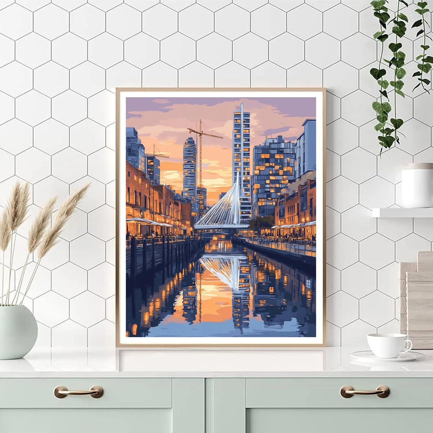 Puerto Madero Waterfront Walk Buenos Aires Argentina painting number kit