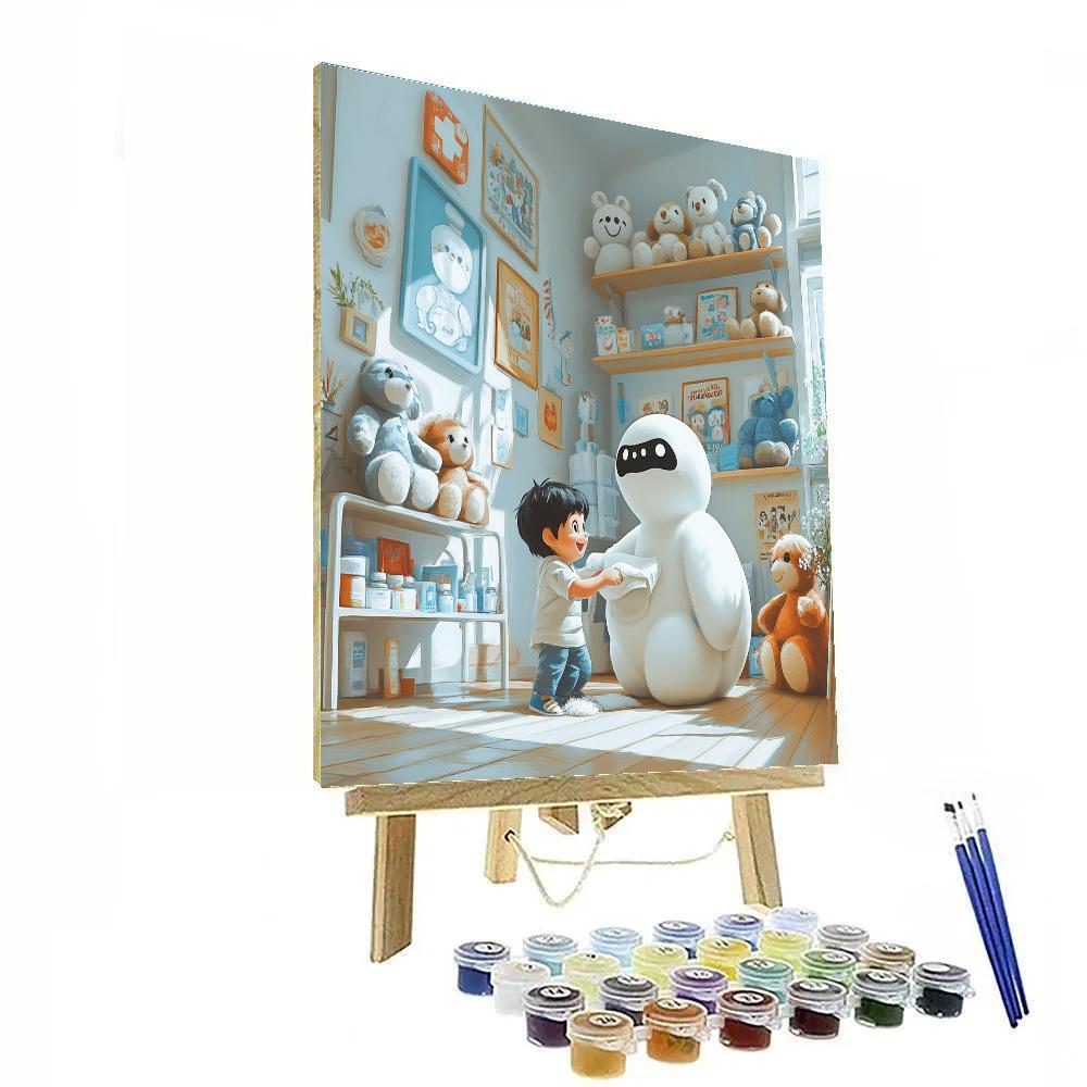 Baymax Care Clinic Disney Inspired paint by color