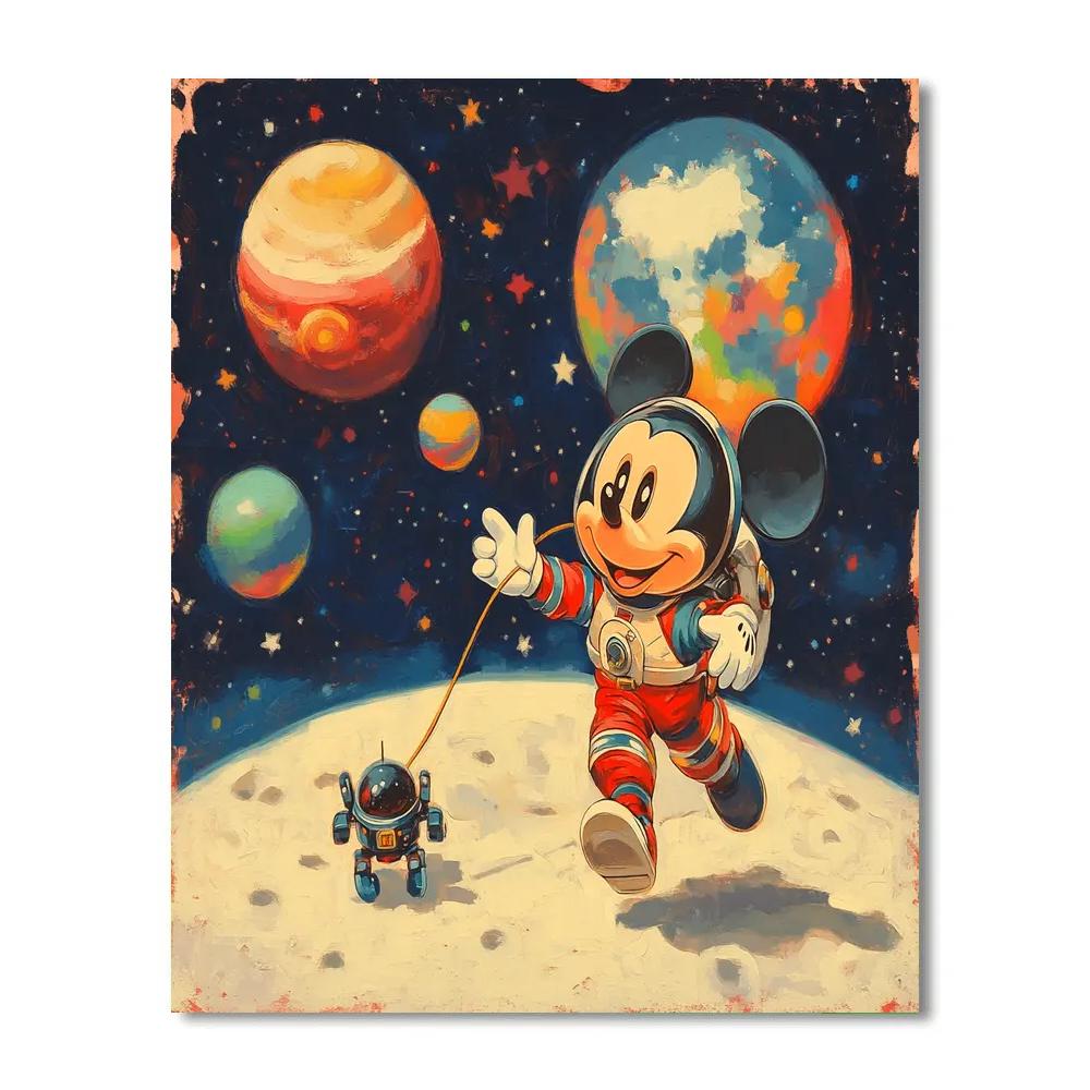 Mickey Mouse Spacewalk Disney Inspired Paint by numbers kits