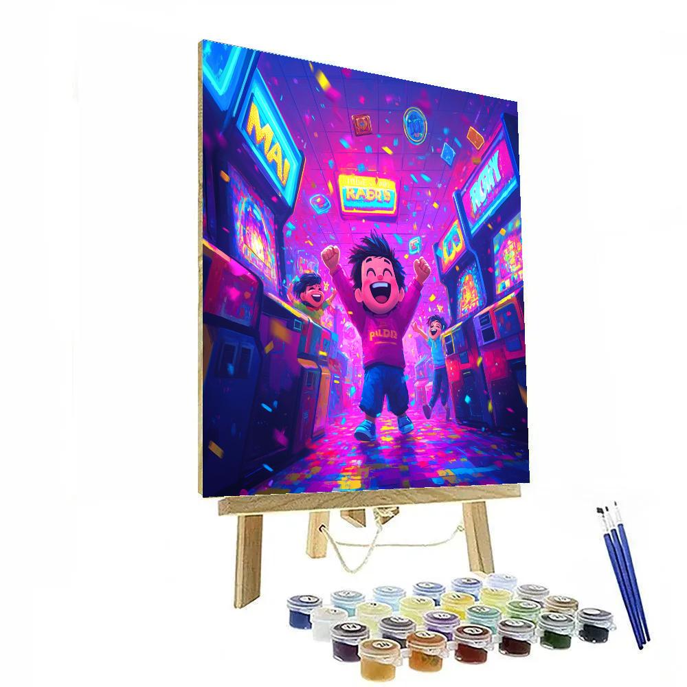 Wreck It Ralph Arcade Victory Disney Inspired paint by numbers