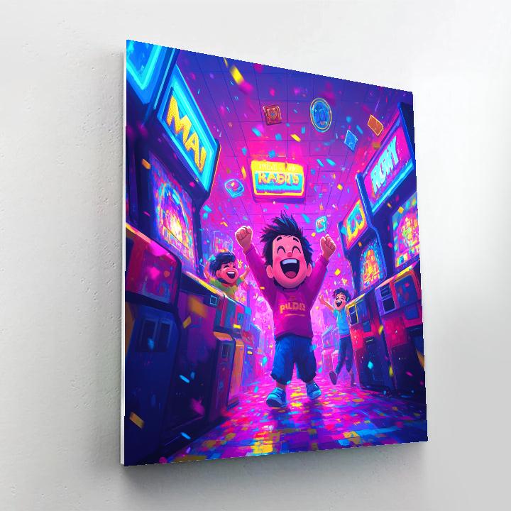 Wreck It Ralph Arcade Victory Disney Inspired paint by numbers