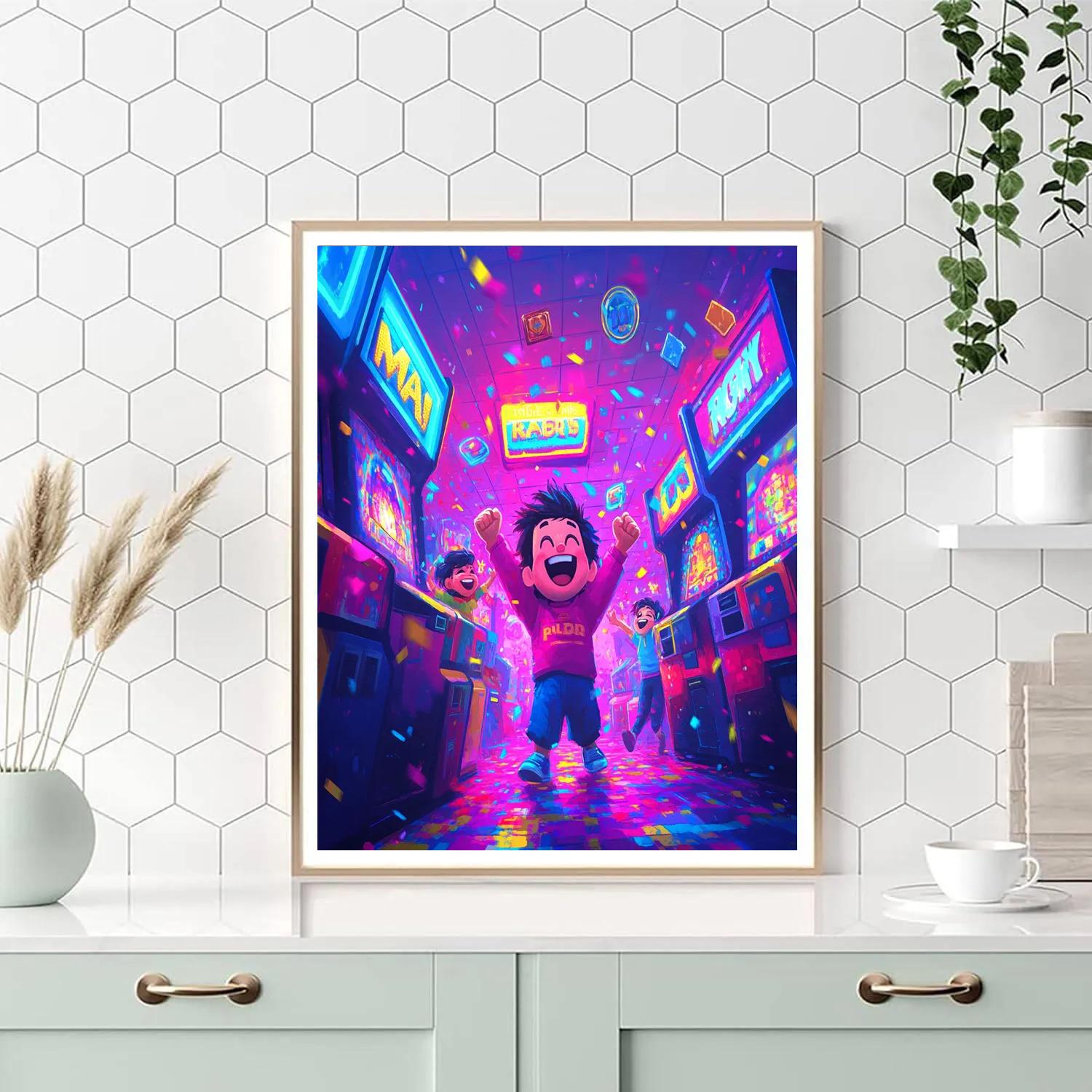 Wreck It Ralph Arcade Victory Disney Inspired paint by numbers