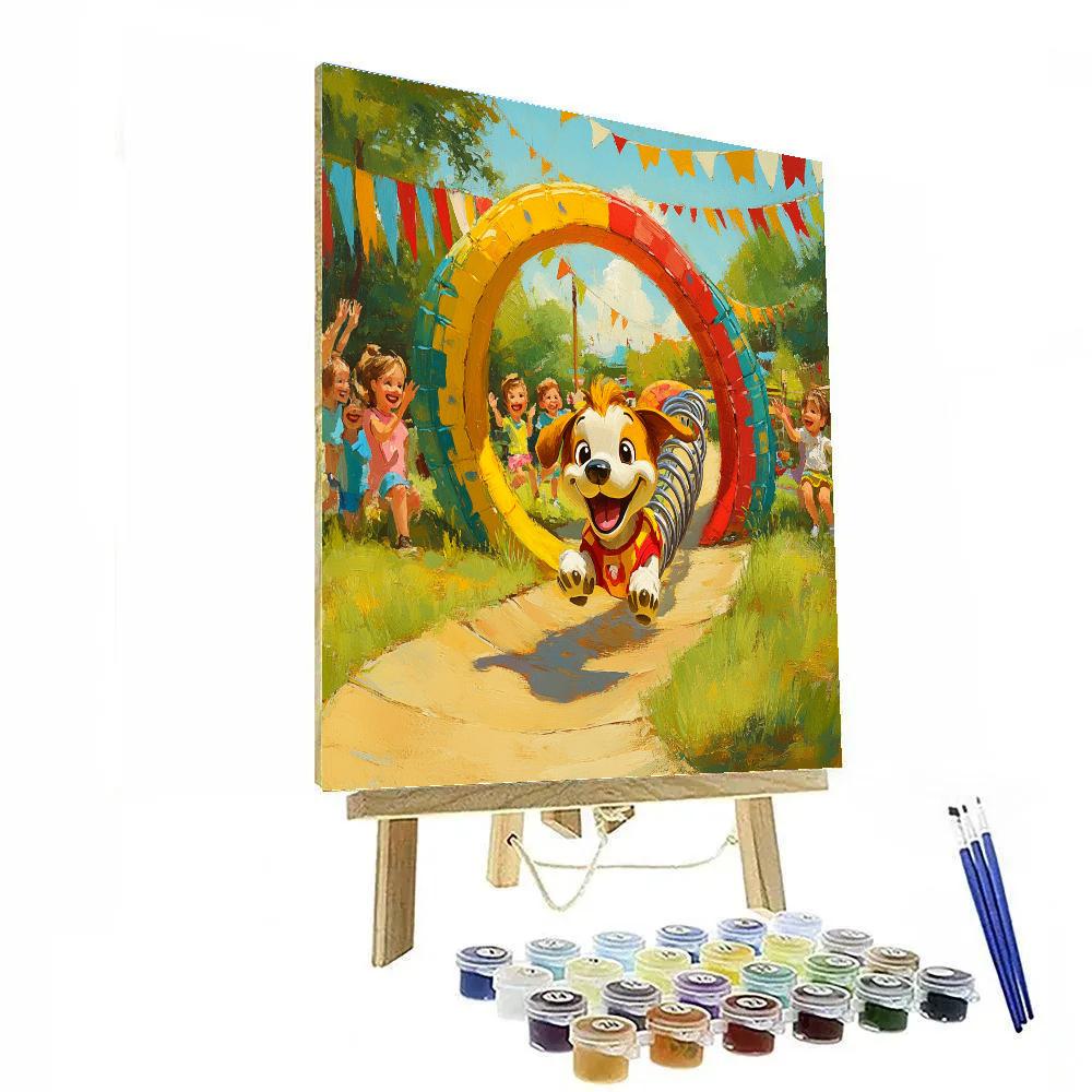 Slinky Dog Backyard Rally Disney Inspired DIY paint by numbers