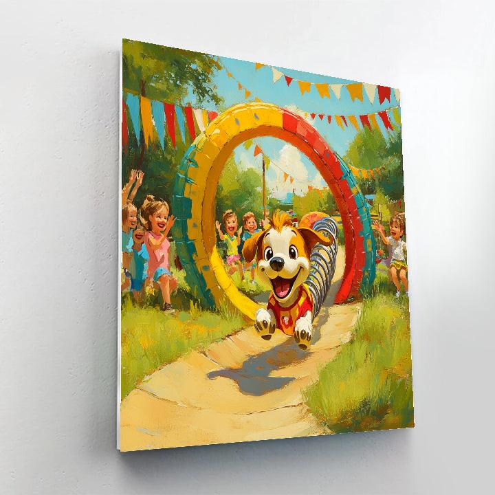 Slinky Dog Backyard Rally Disney Inspired DIY paint by numbers