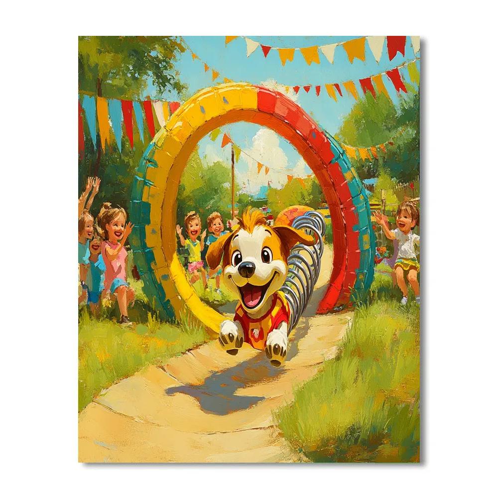 Slinky Dog Backyard Rally Disney Inspired DIY paint by numbers