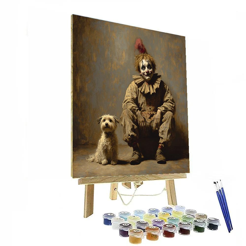 Velazquez Inspired Court Jester With Dog Paint by numbers kits