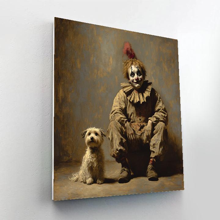 Velazquez Inspired Court Jester With Dog Paint by numbers kits