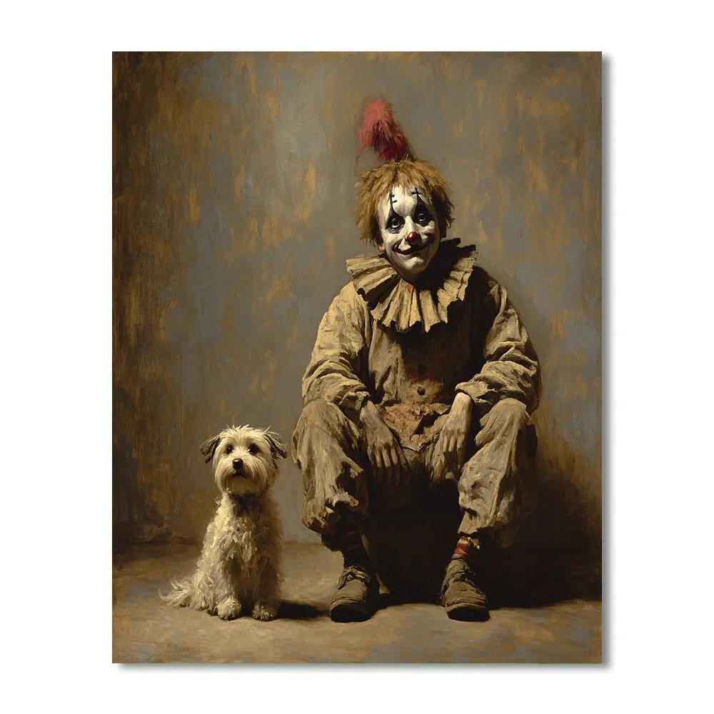 Velazquez Inspired Court Jester With Dog Paint by numbers kits