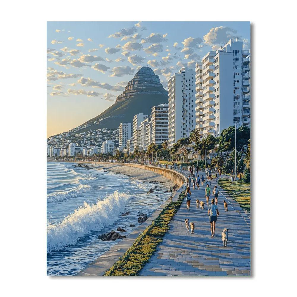 Cape Town Sea Point Promenade Cape Town South Africa paint by color