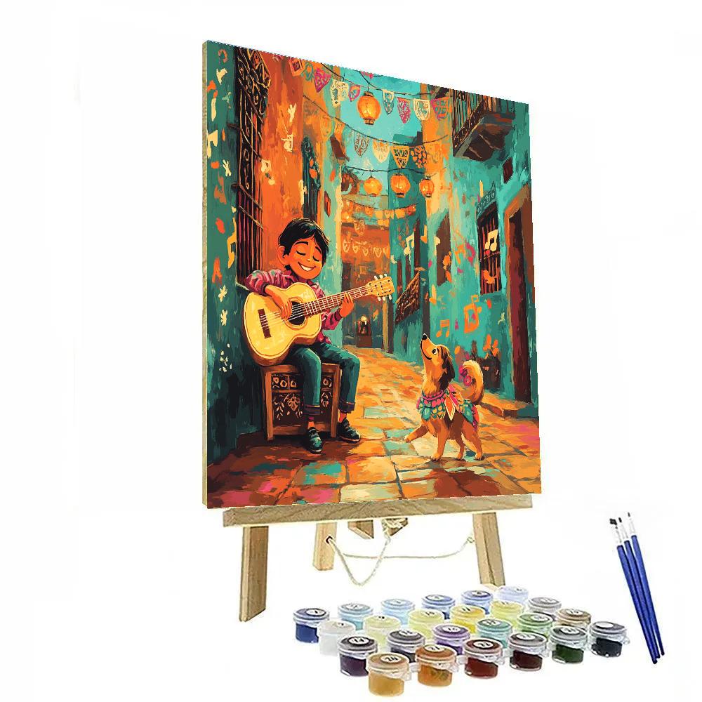 Miguel And Dante Musical Alley Disney Inspired paint by number