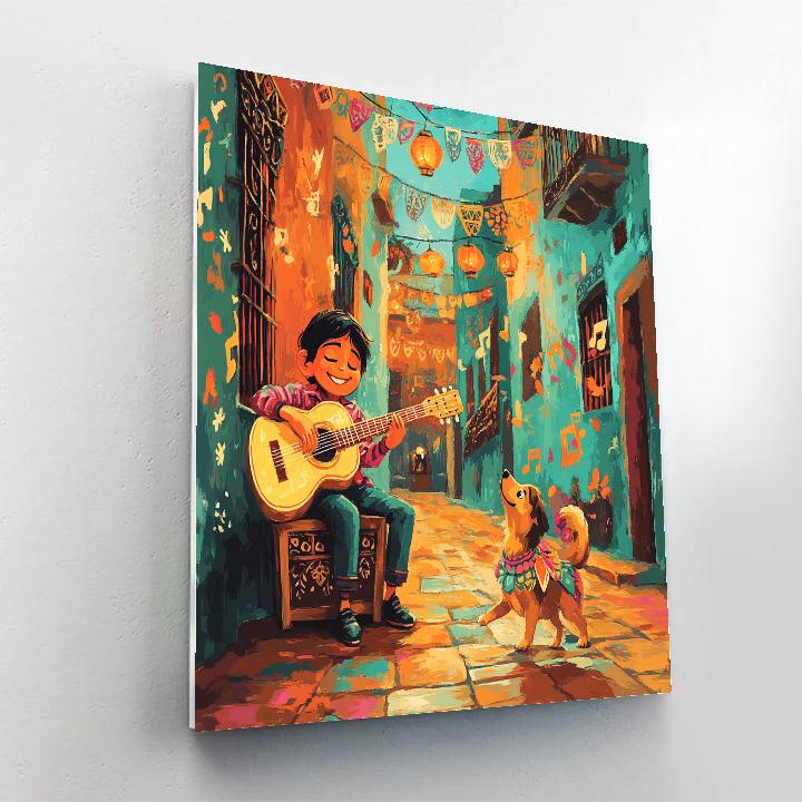 Miguel And Dante Musical Alley Disney Inspired paint by number