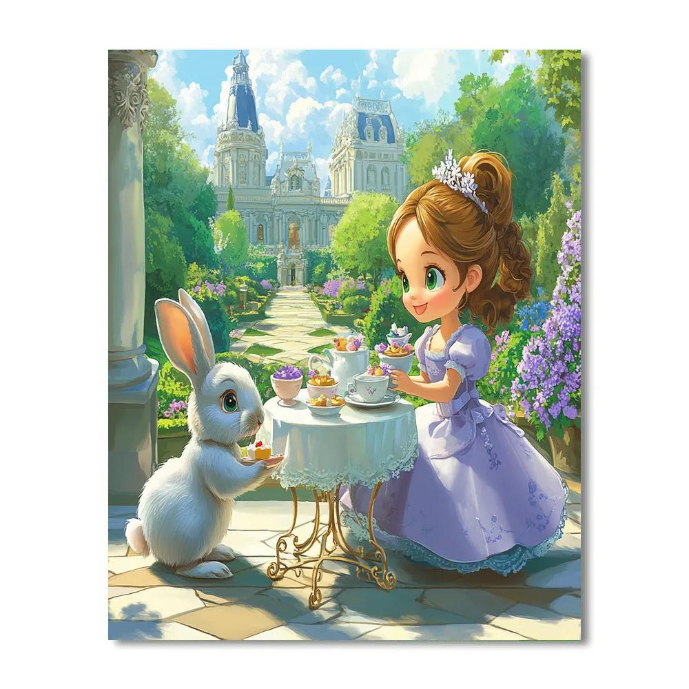 Sofia And Clover Tea Time Disney Inspired Number painting