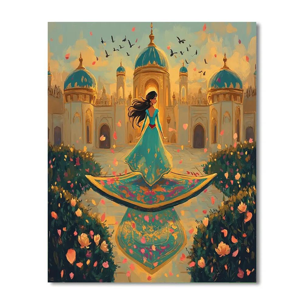 Jasmine Royal Garden Ride Disney Inspired Paint by numbers art