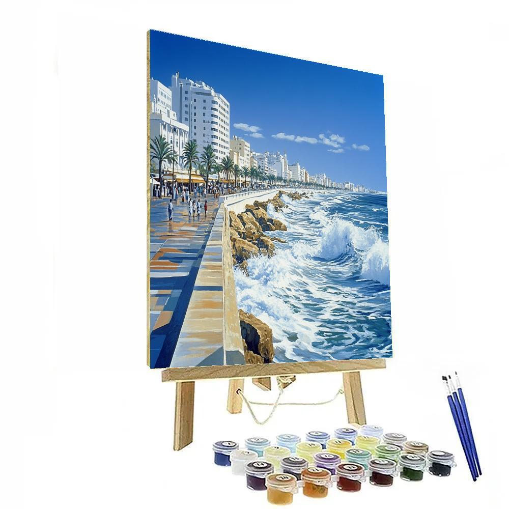 Casablanca Corniche And Atlantic Front Casablanca Morocco Paint by numbers art