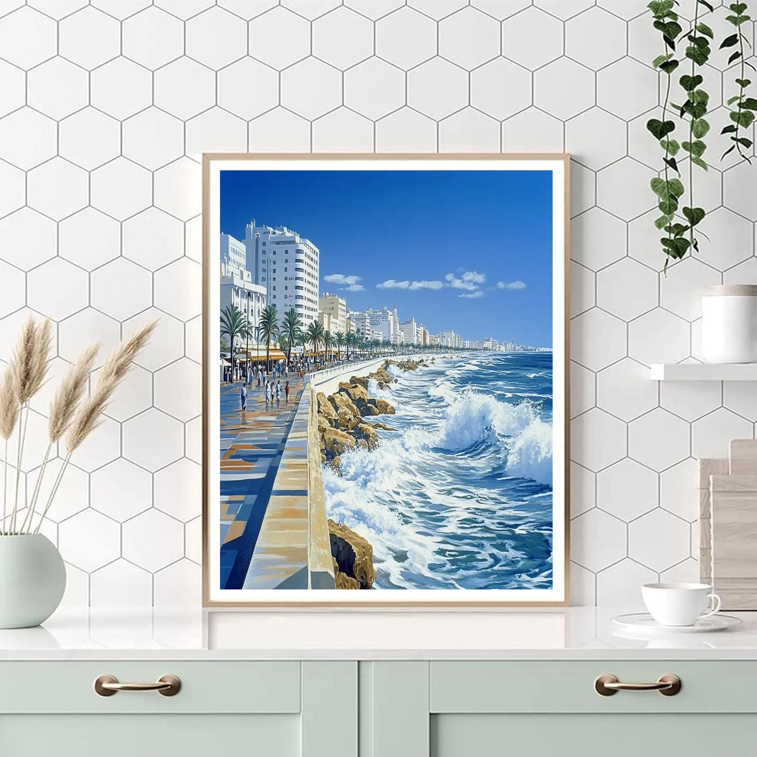 Casablanca Corniche And Atlantic Front Casablanca Morocco Paint by numbers art