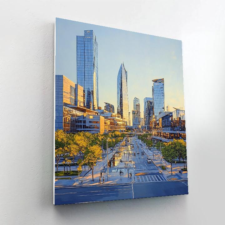 Johannesburg Sandton Skyline Sandton South Africa DIY paint by numbers