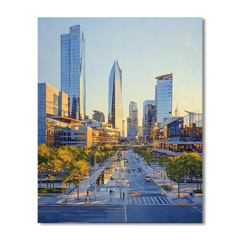 Johannesburg Sandton Skyline Sandton South Africa DIY paint by numbers