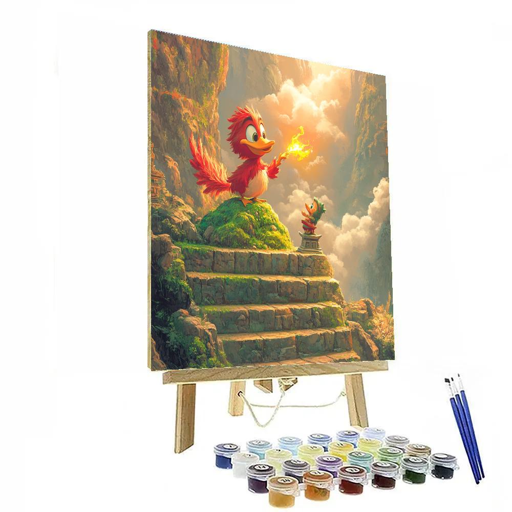 Mushu Mountain Lesson Disney Inspired Paint by numbers art