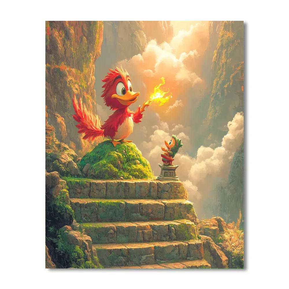 Mushu Mountain Lesson Disney Inspired Paint by numbers art