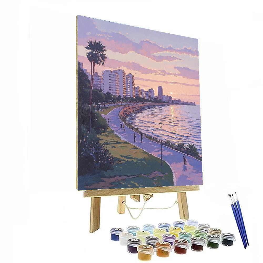 Panoramic View From Sugarloaf Neighborhood Montevideo Uruguay paint by color