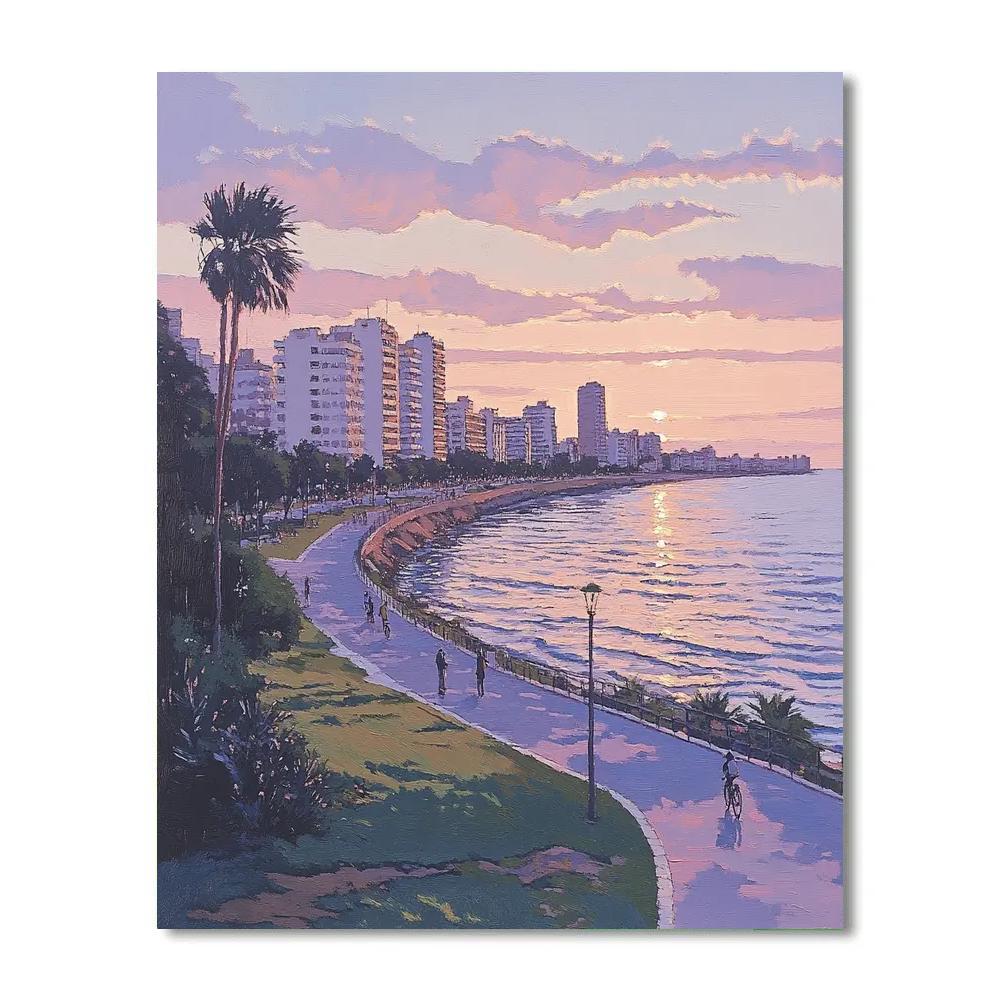 Panoramic View From Sugarloaf Neighborhood Montevideo Uruguay paint by color