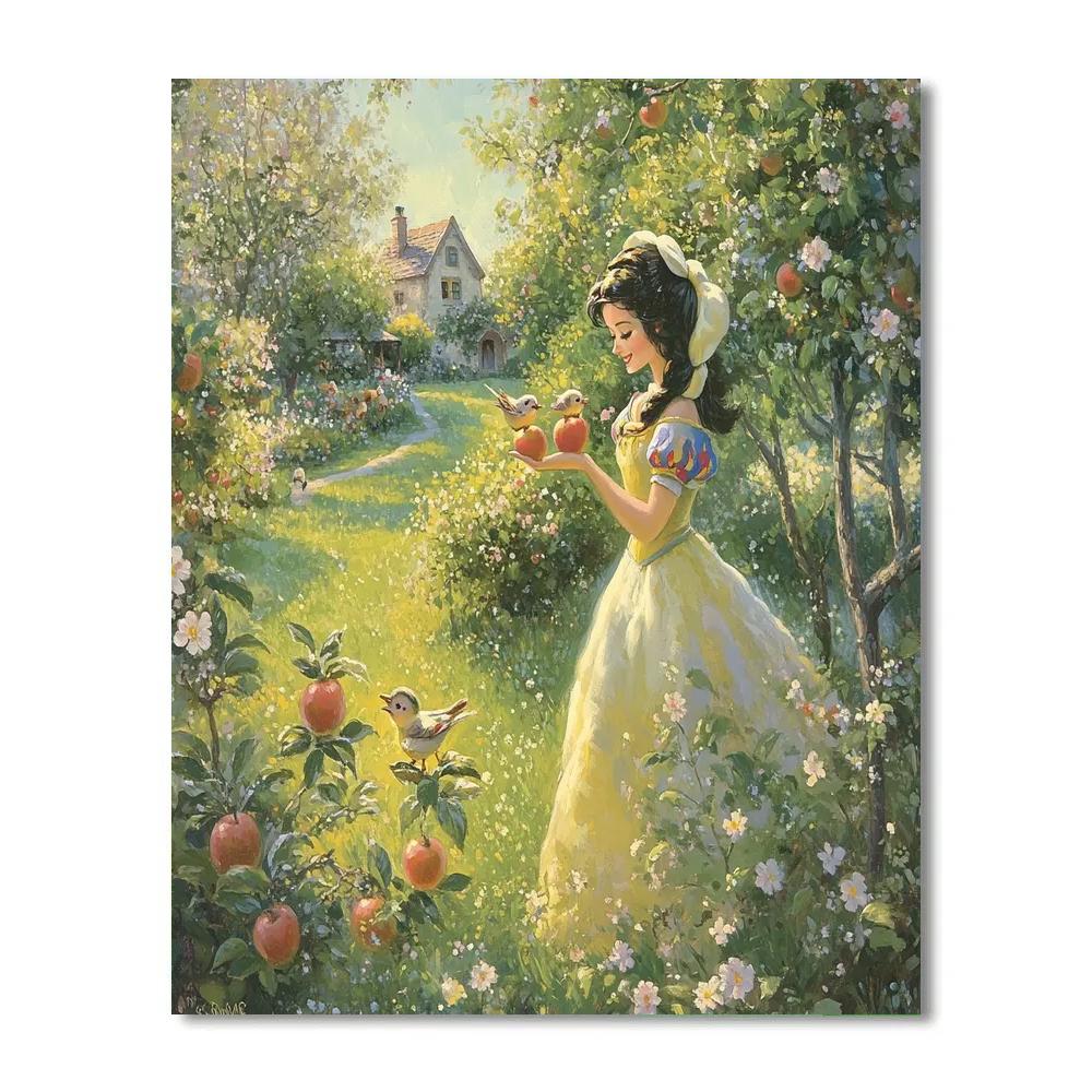 Snow White Apple Orchard Disney Inspired DIY paint by numbers
