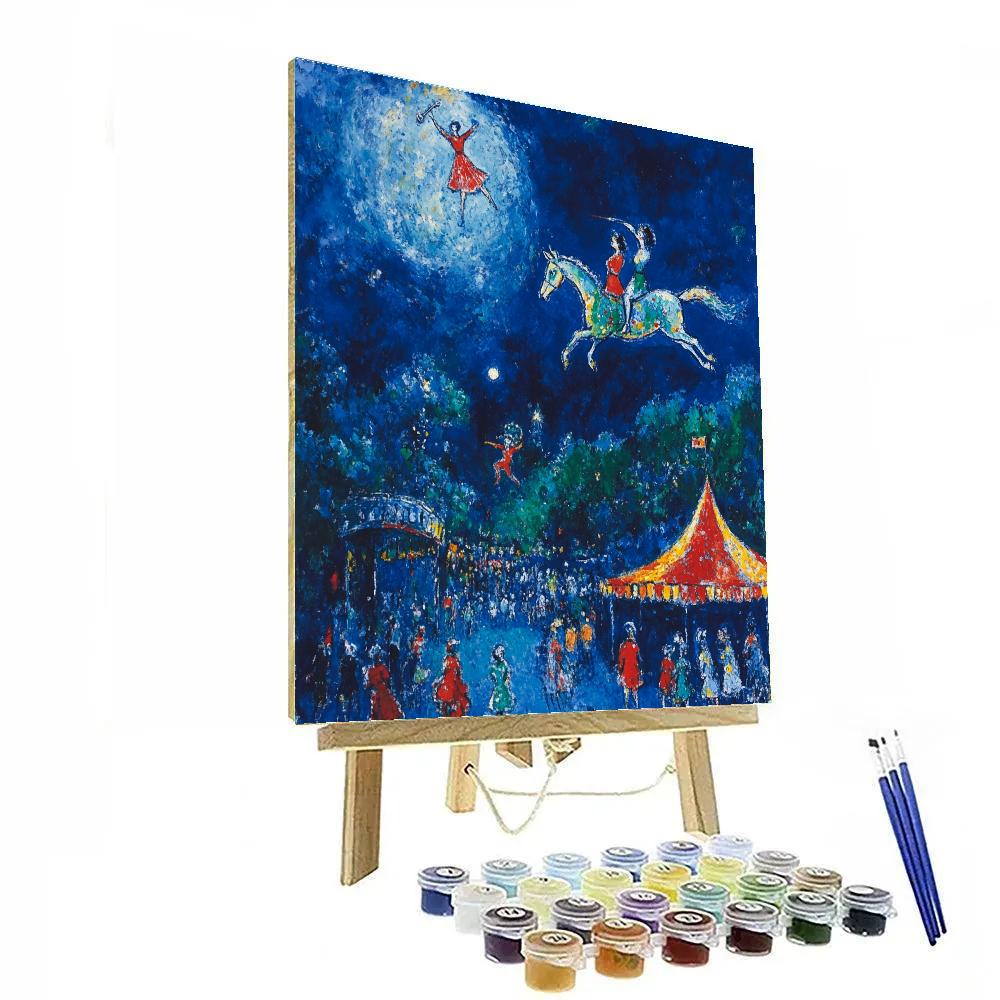 Marc Chagall Inspired Circus Night paint by numbers
