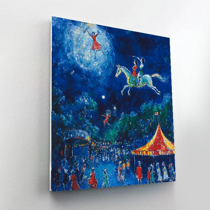 Marc Chagall Inspired Circus Night paint by numbers