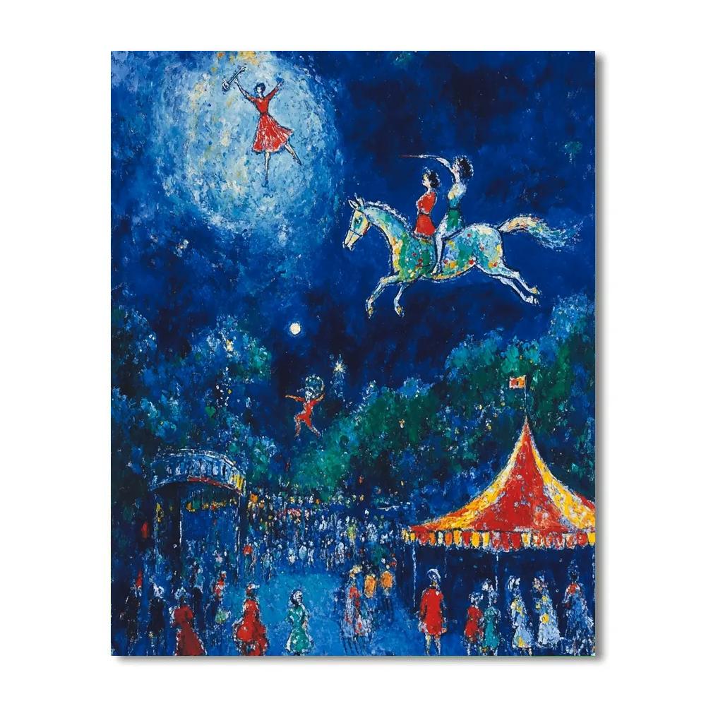 Marc Chagall Inspired Circus Night paint by numbers