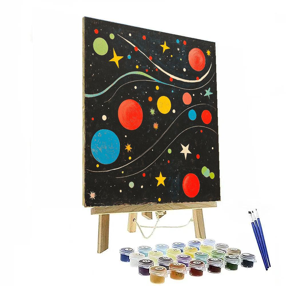 Joan Miro Inspired Dancing Planets Paint by numbers kits