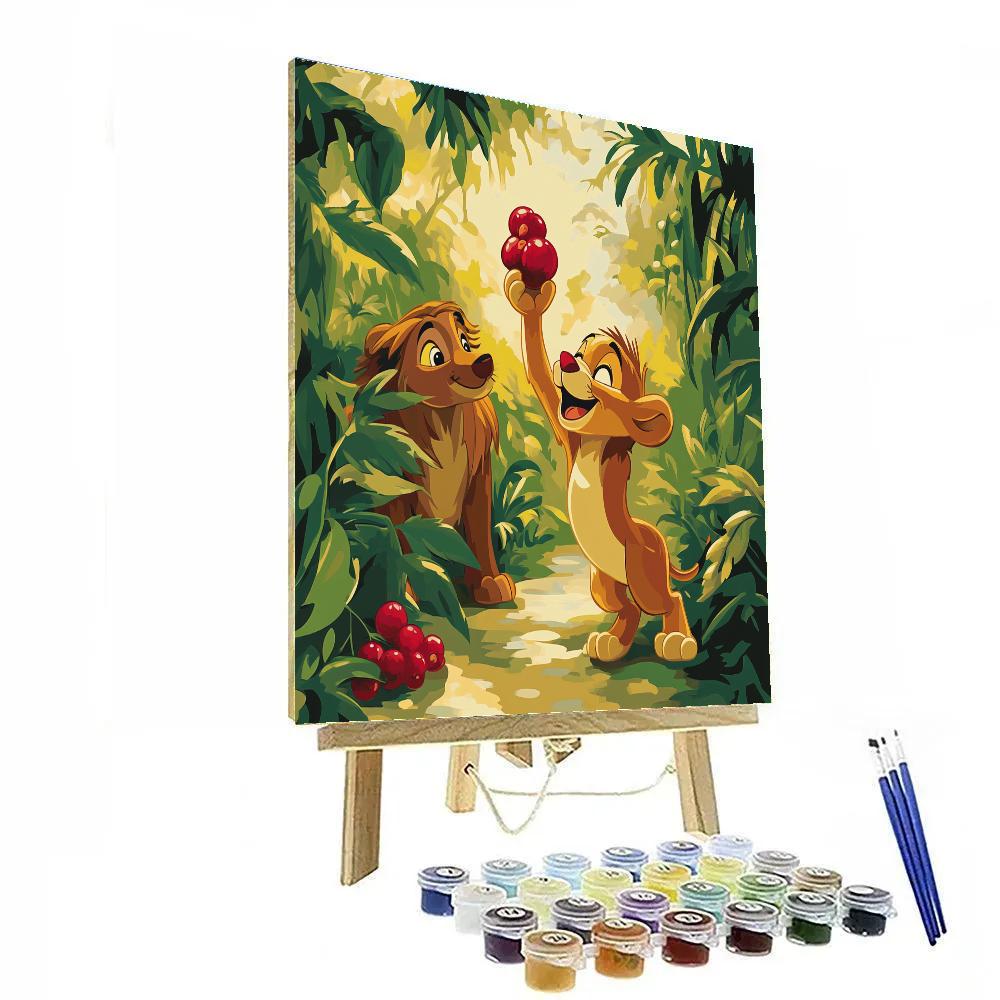 Timon Jungle Snack Time Disney Inspired Number painting