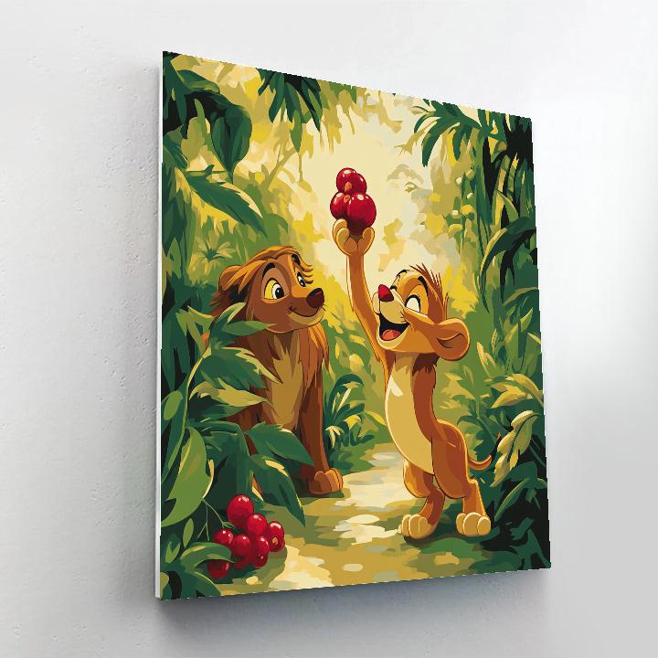 Timon Jungle Snack Time Disney Inspired Number painting
