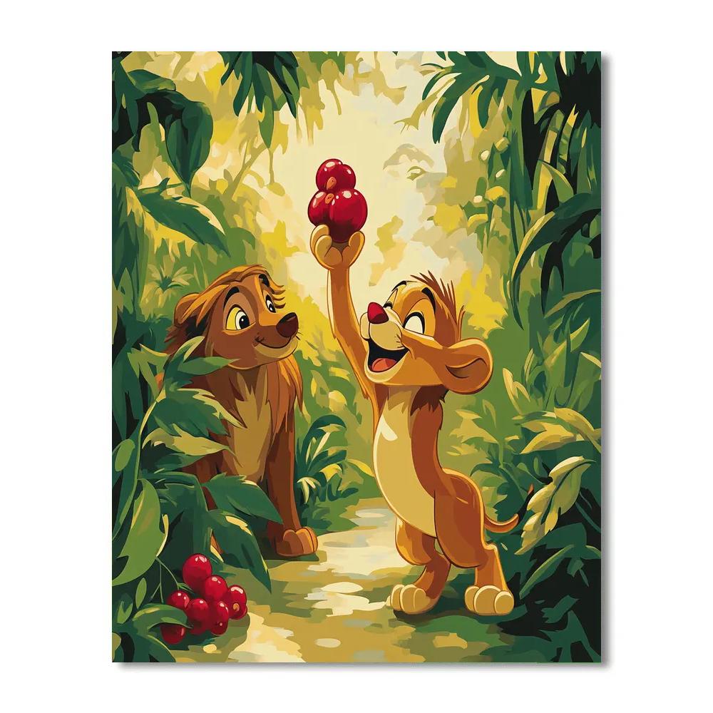 Timon Jungle Snack Time Disney Inspired Number painting