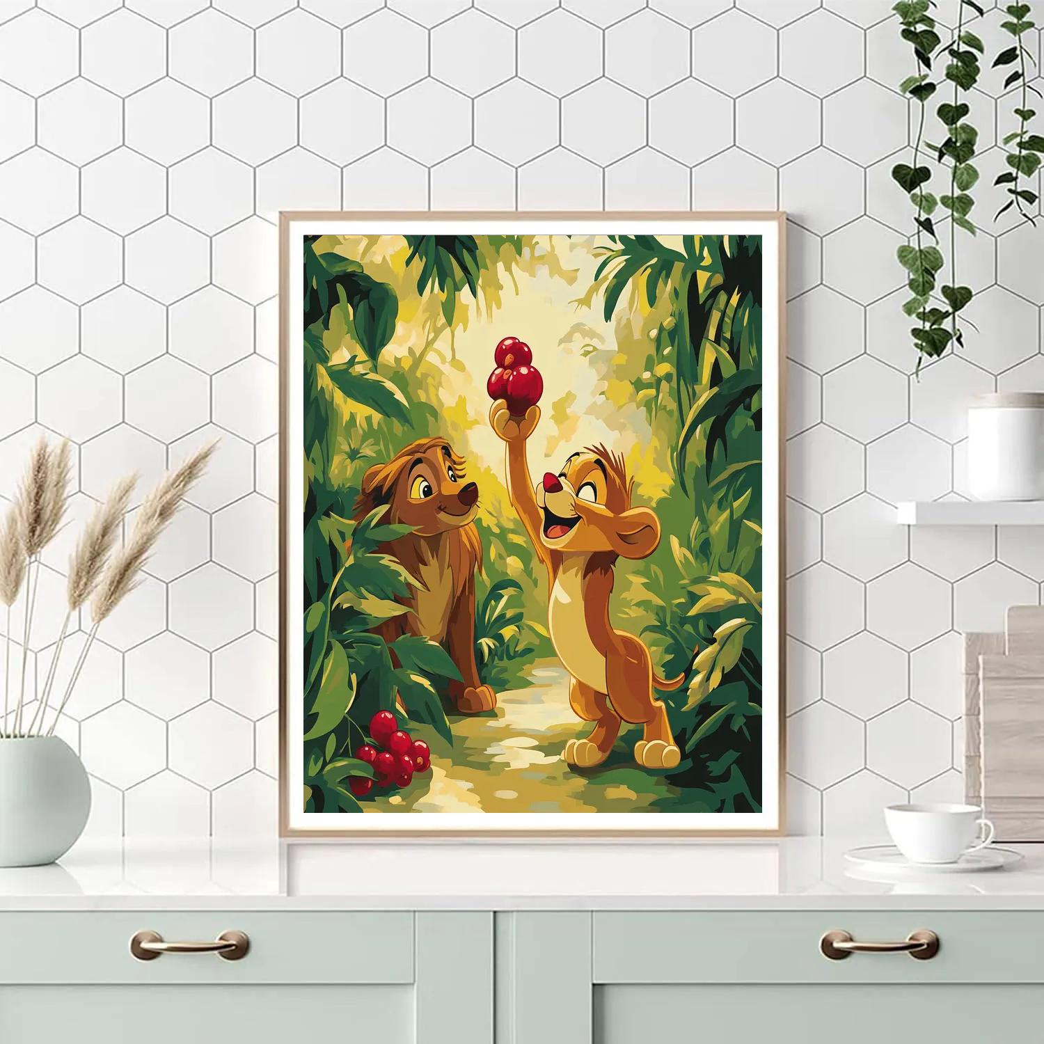 Timon Jungle Snack Time Disney Inspired Number painting