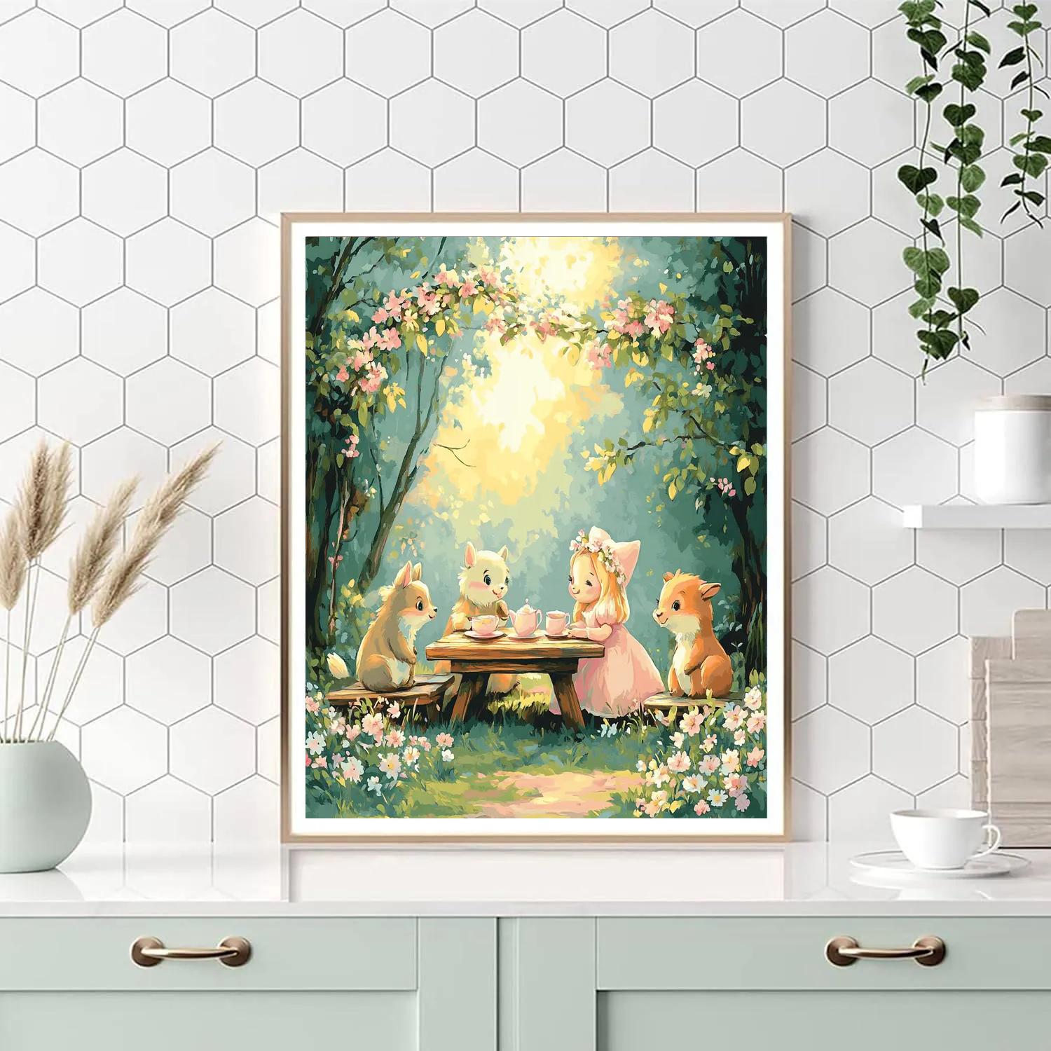 Aurora And Briar Rose Tea Disney Inspired paint by numbers