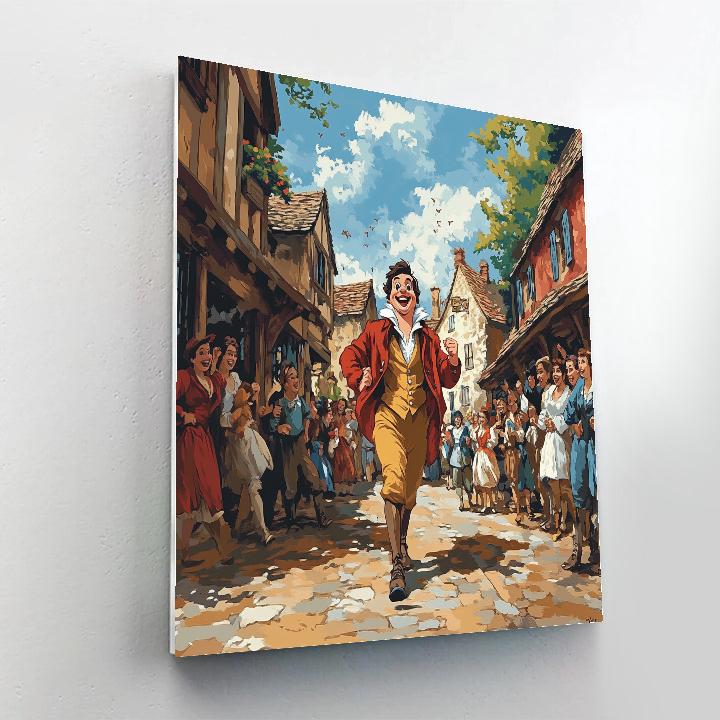 Gaston Village Strut Disney Inspired painting number kit